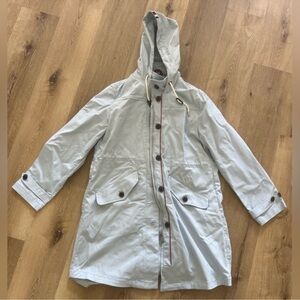 TOMMY HILFIGER Women’s Full Zip Light Blue Trench Coat